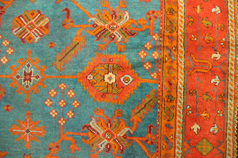 Antique Oushak Light Blue Allover 369 x 595cm / 12'1" x 19'6"