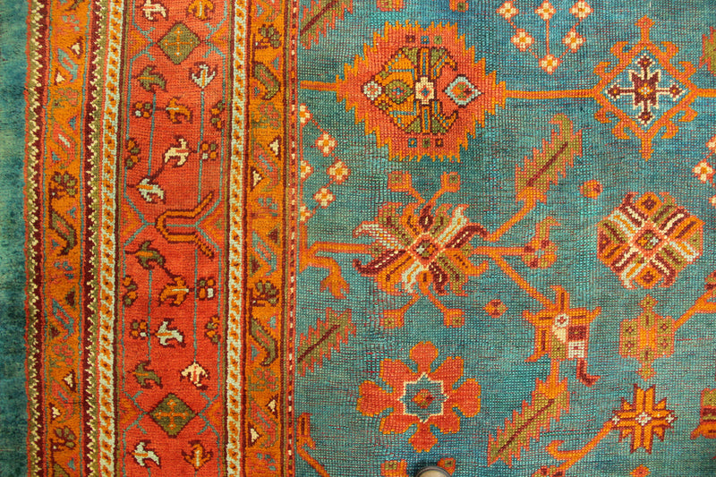 Antique Oushak Light Blue Allover 369 x 595cm / 12'1" x 19'6"