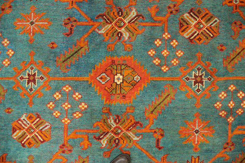 Antique Oushak Light Blue Allover 369 x 595cm / 12'1" x 19'6"