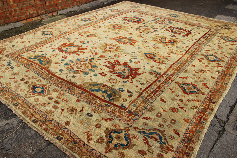 Antique Ziegler & Co Carpet, Ivory 327 x 416cm / 10'9" x 13'7"