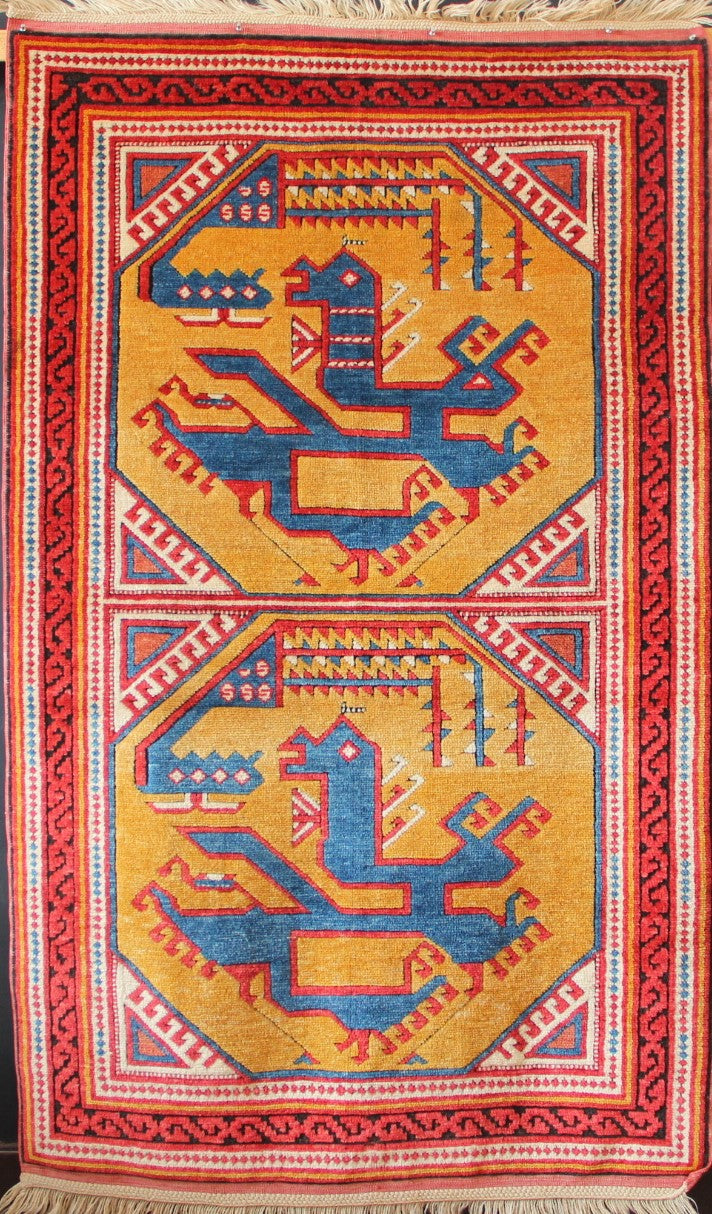 Reproduction of the 15th century Berlin Dragon & Phoenix rug
