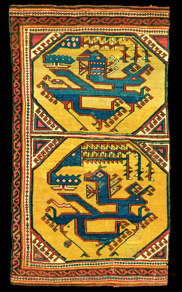 Reproduction of the 15th century Berlin Dragon & Phoenix rug